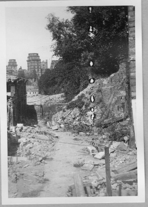 Foto von Alois Grimm 1946 Blick von Meisterschule Richtung Schloss