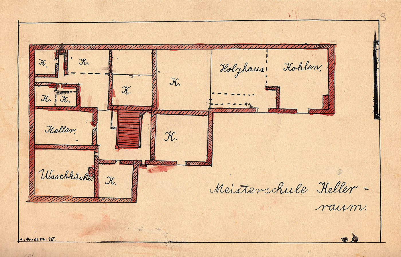 1928 Meisterschule Kellerraum