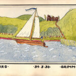 1930 Aquarell Flussmotiv GG