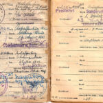 1938 Soldbuch S 24 + 25 Rechn Urlaub im Krieg
