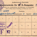 1948 TU Darmstadt Einkaufsausweis S Semester Studentenwerk