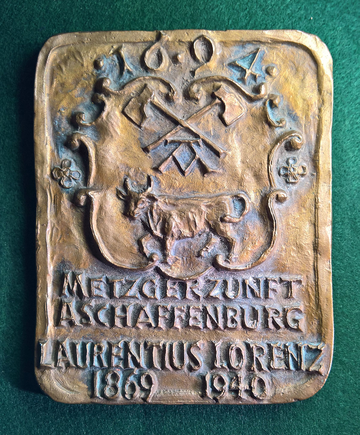 Alois Grimm Metzgerzunft seit 1694 in Erinnerung an seinen Schwiegervater