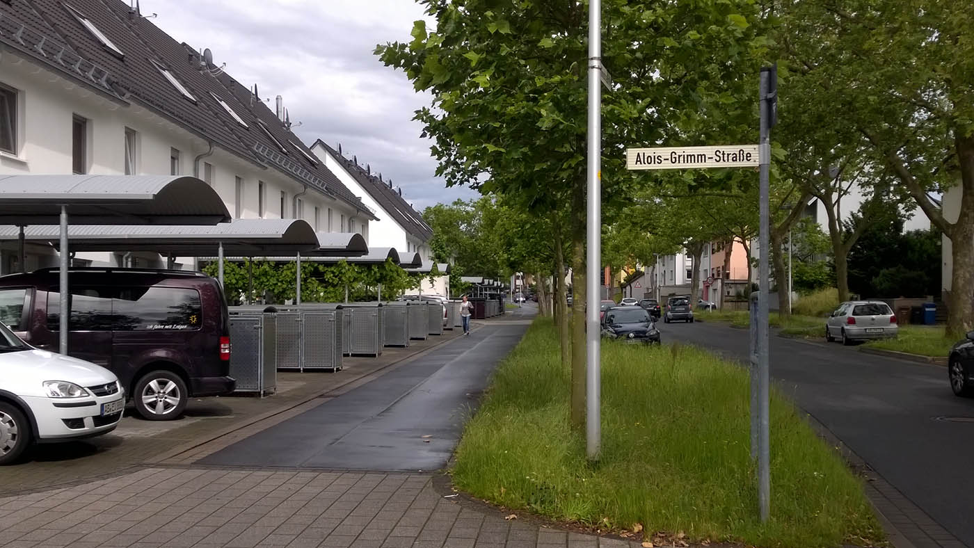 Alois grimm Straße Sicht richtung Würzburger Str