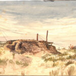 Aquarell De Panne Beobachtungsstelle 1940 BR