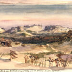 Aquarell Kriegsbild 1940 La Panne Belgien BR