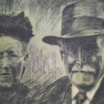 Kohlezeichnung Großeltern