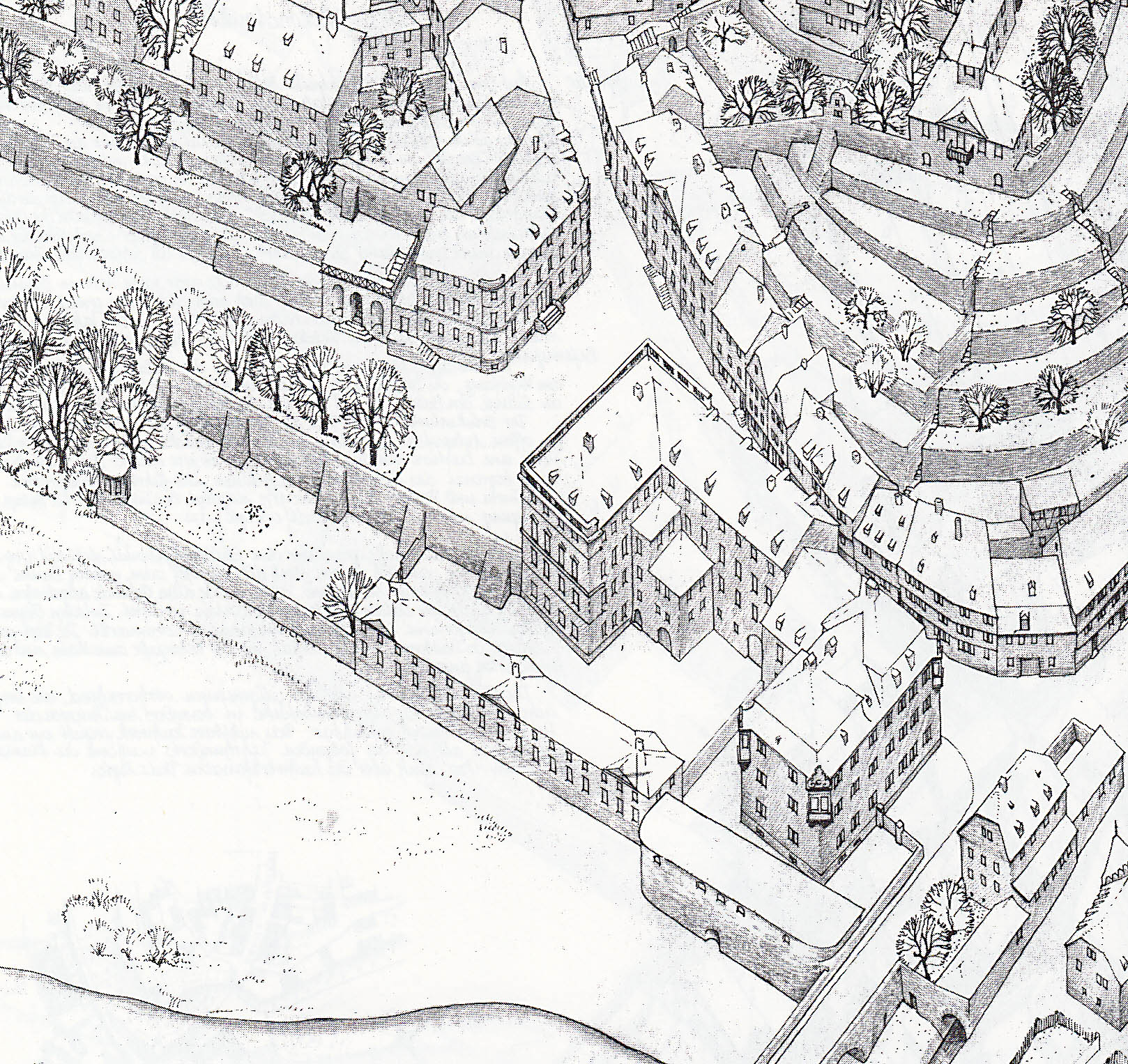 Ansicht um 1846 Isometrie Alois Grimm von 1948