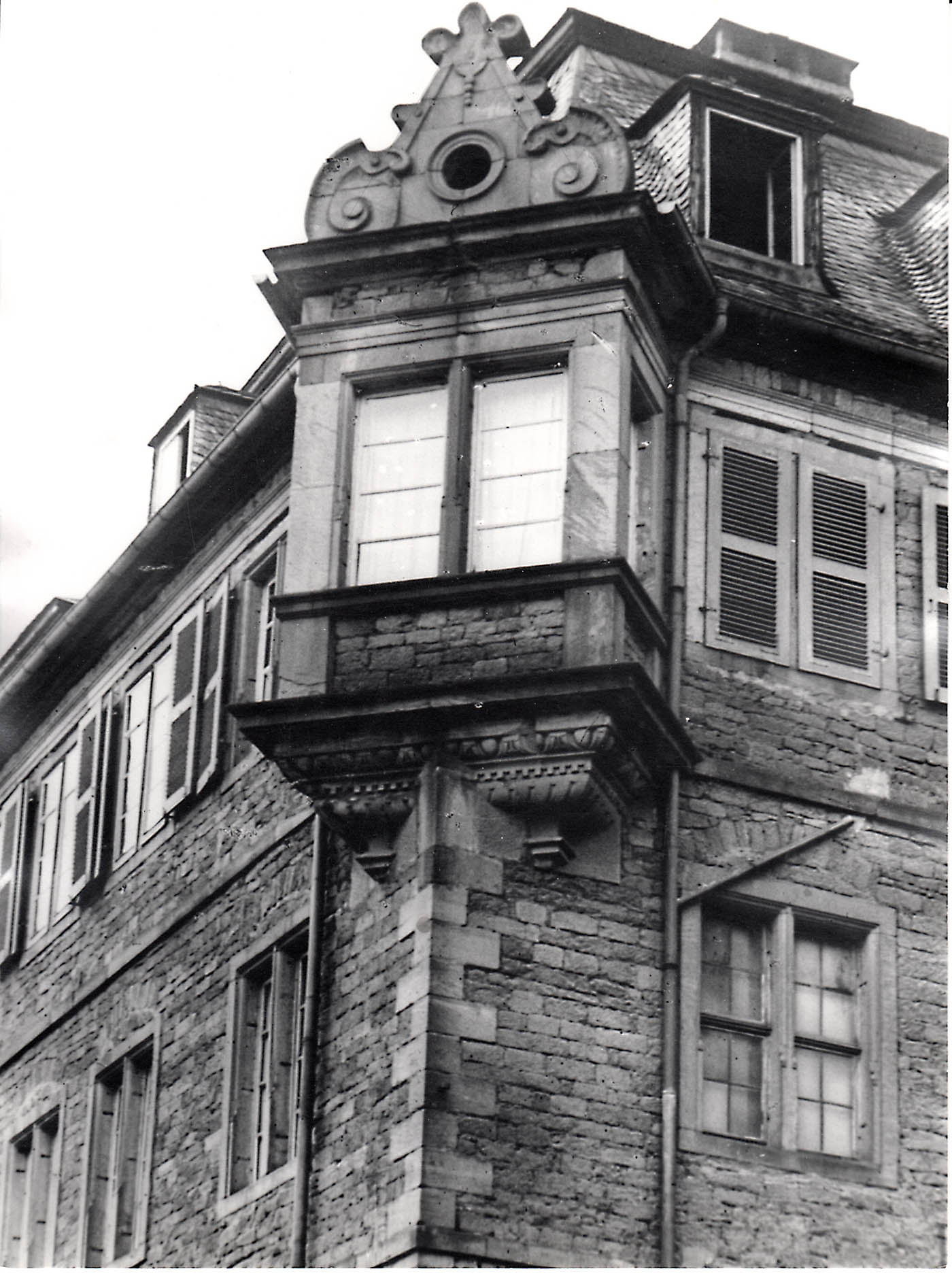 Bassenheimer Hof Erker Rückgebäude 1948